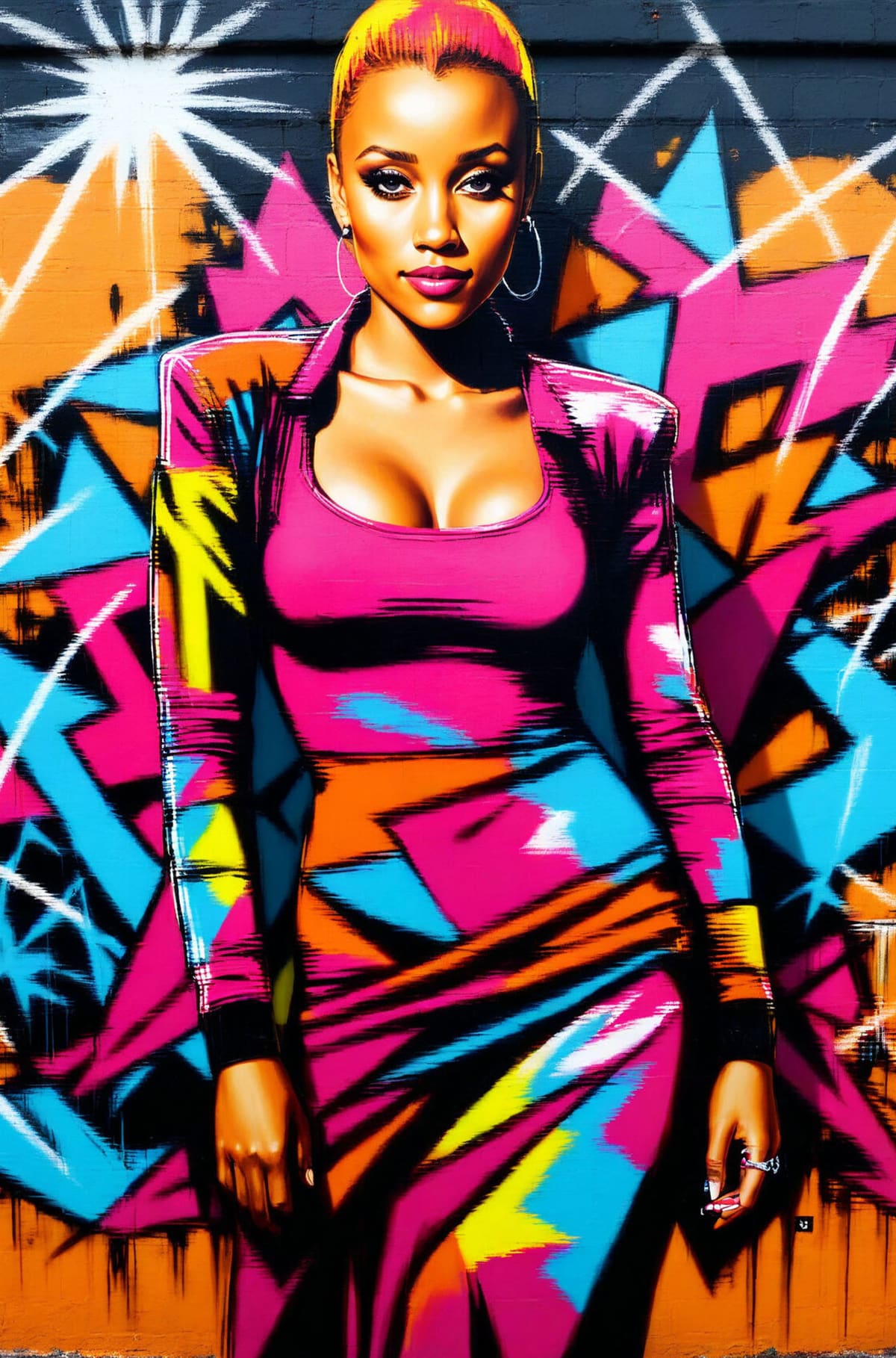 AI photo booth graffiti street-art portrait